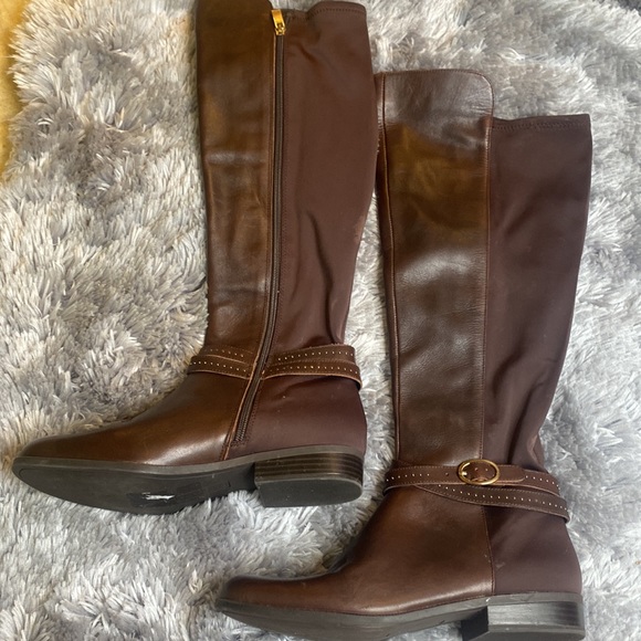 Bandolino Brown Leather Boots Size 9 Excellent Condition - Picture 7 of 12